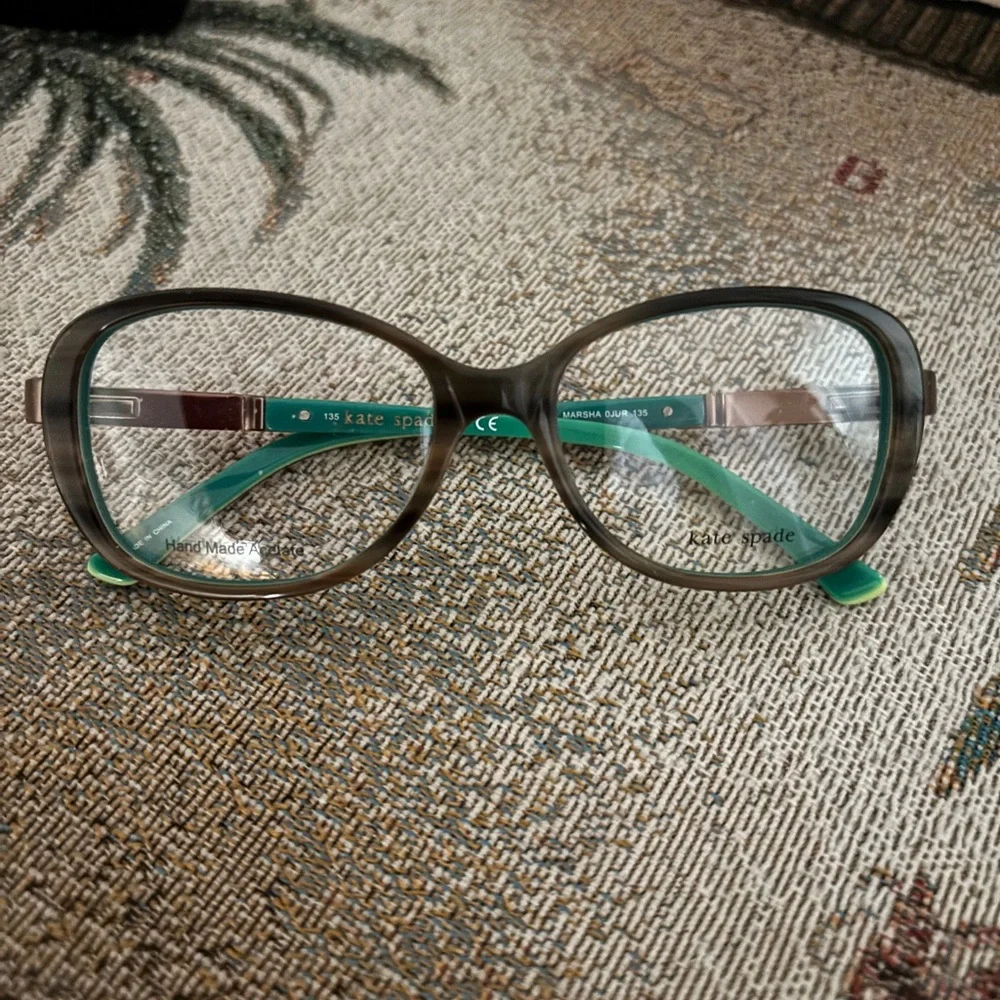 NEW Kate Spade Eyeglasses Marsha OJUR Brown/Green B-shape frame 135